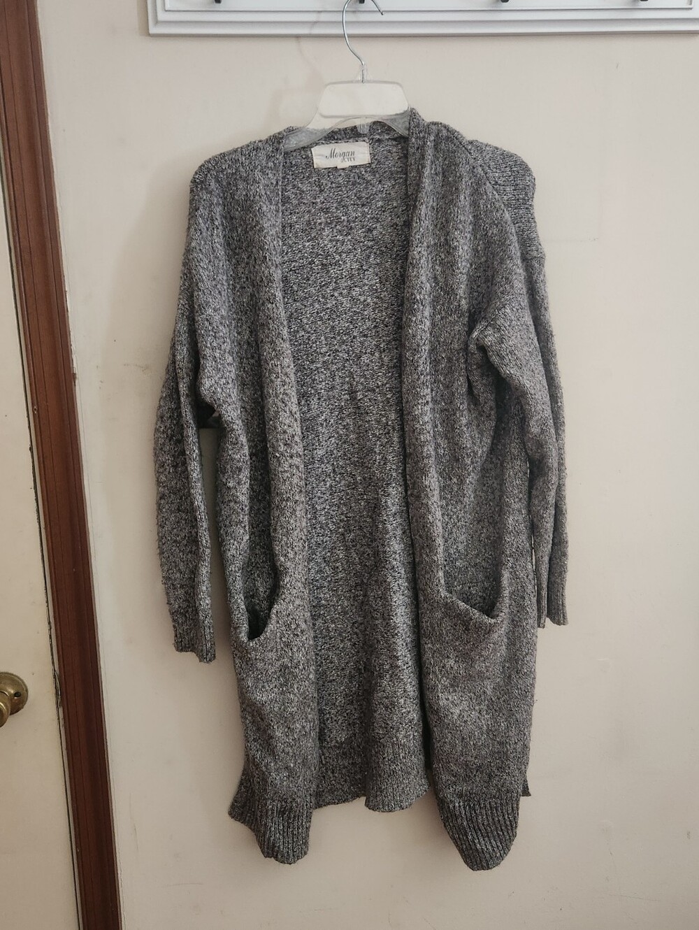 🎉 Long Gray Cardigan With Pockets